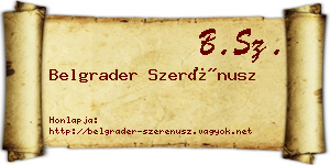Belgrader Szerénusz névjegykártya